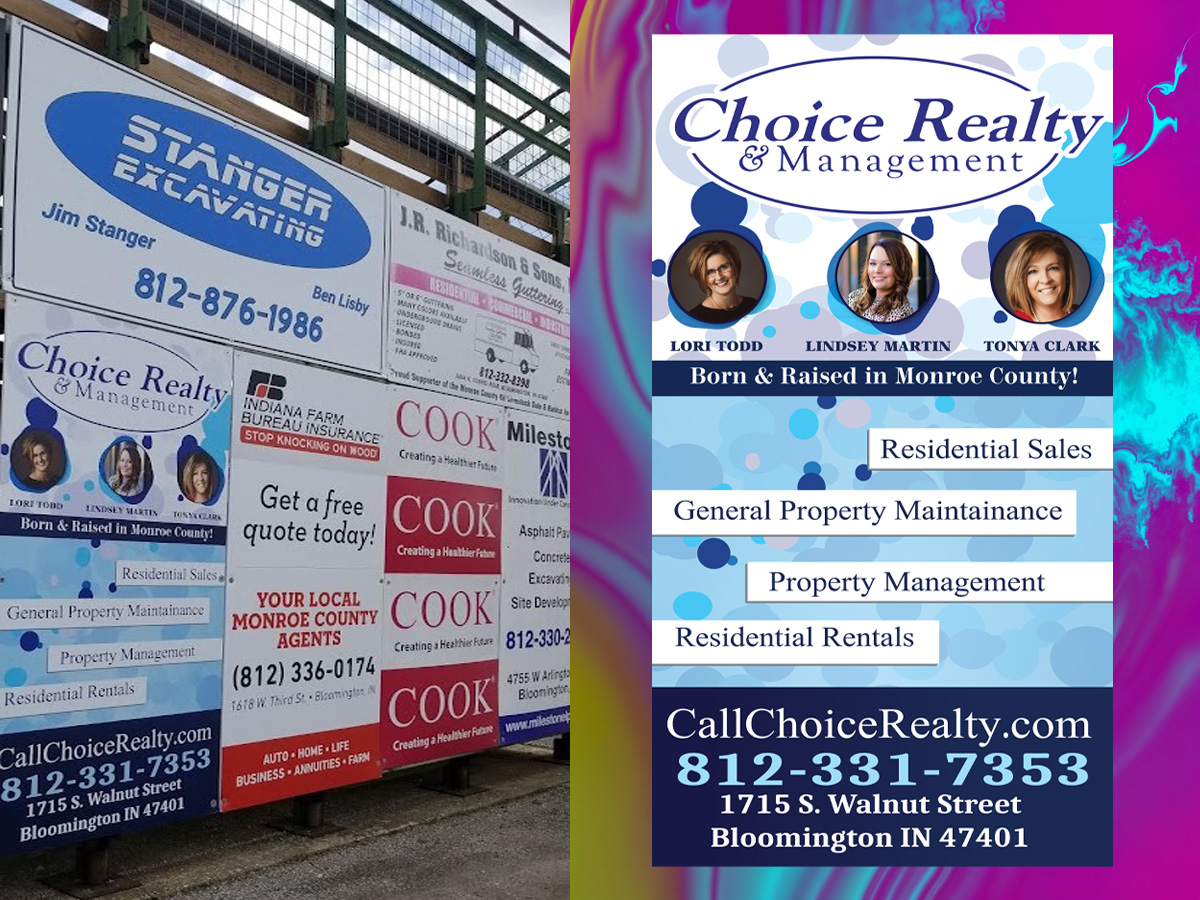 Choice Realty billboard design for Monroe County Fair sponsorship campaign